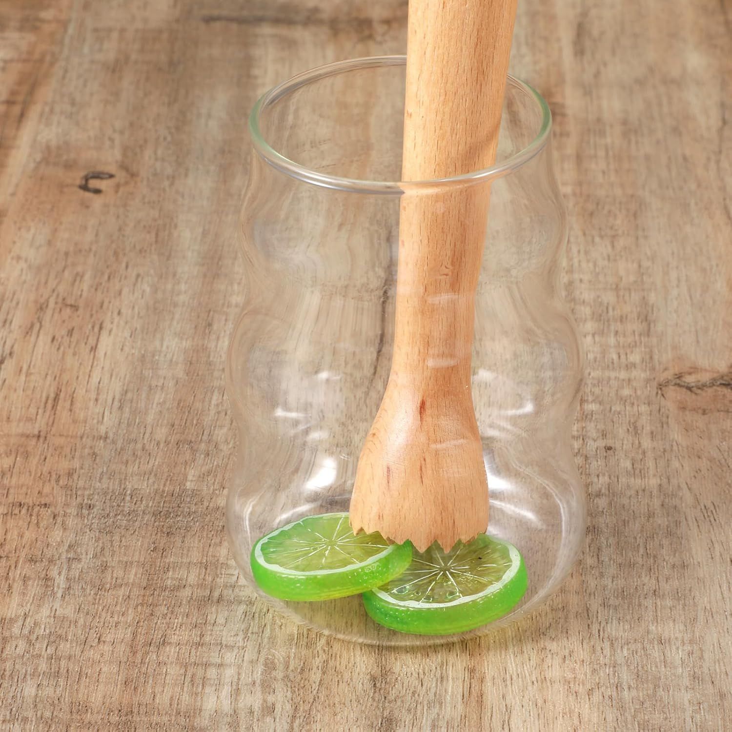 Wooden Muddler for Cocktails, Durable Muddler for Lemonade, Professional Bar Muddler Tool, Home and Bar Cocktail Muddler for Mojitos, Fruit Drinks (10 Inch) - Image 4