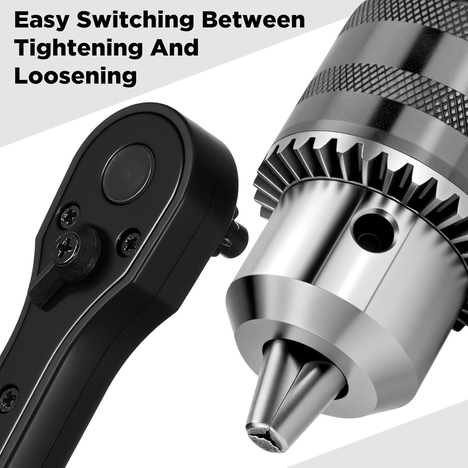 2 in 1 Drill Chuck Ratchet Spanner 2026 Universal Chuck Key Replacement Tool 2 in 1 Ratchet Drill Key Wrench Compatible with Most Electric Drills and Power Tools(2 Pcs) - Image 6
