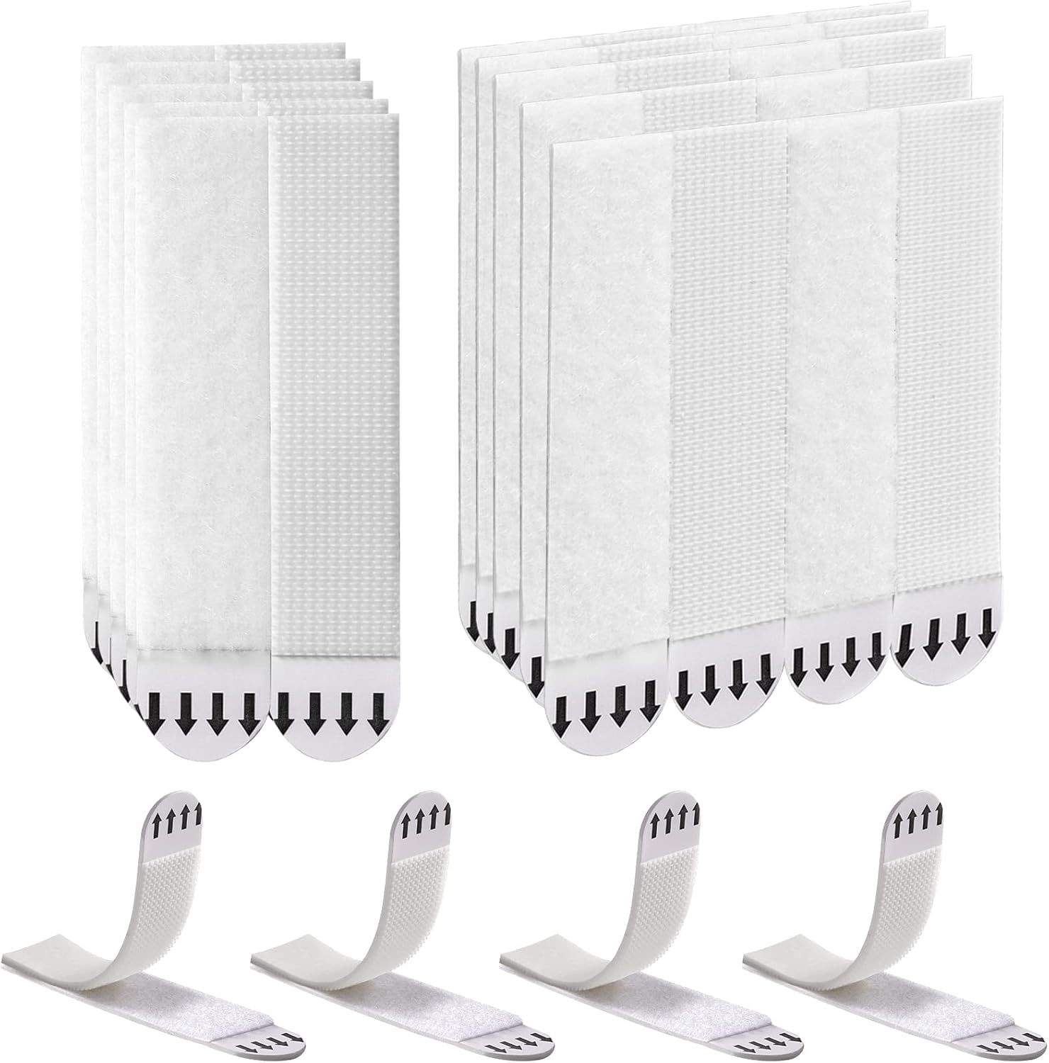 Large Picture Hanging Strips Heavy Duty,20-Pairs(40 Strips) Sticky Picture Hangers for Walls Hanging Without Nail,Damage Free No Nails Refill Adhesive Poster Frame Mounting,White - Image 1