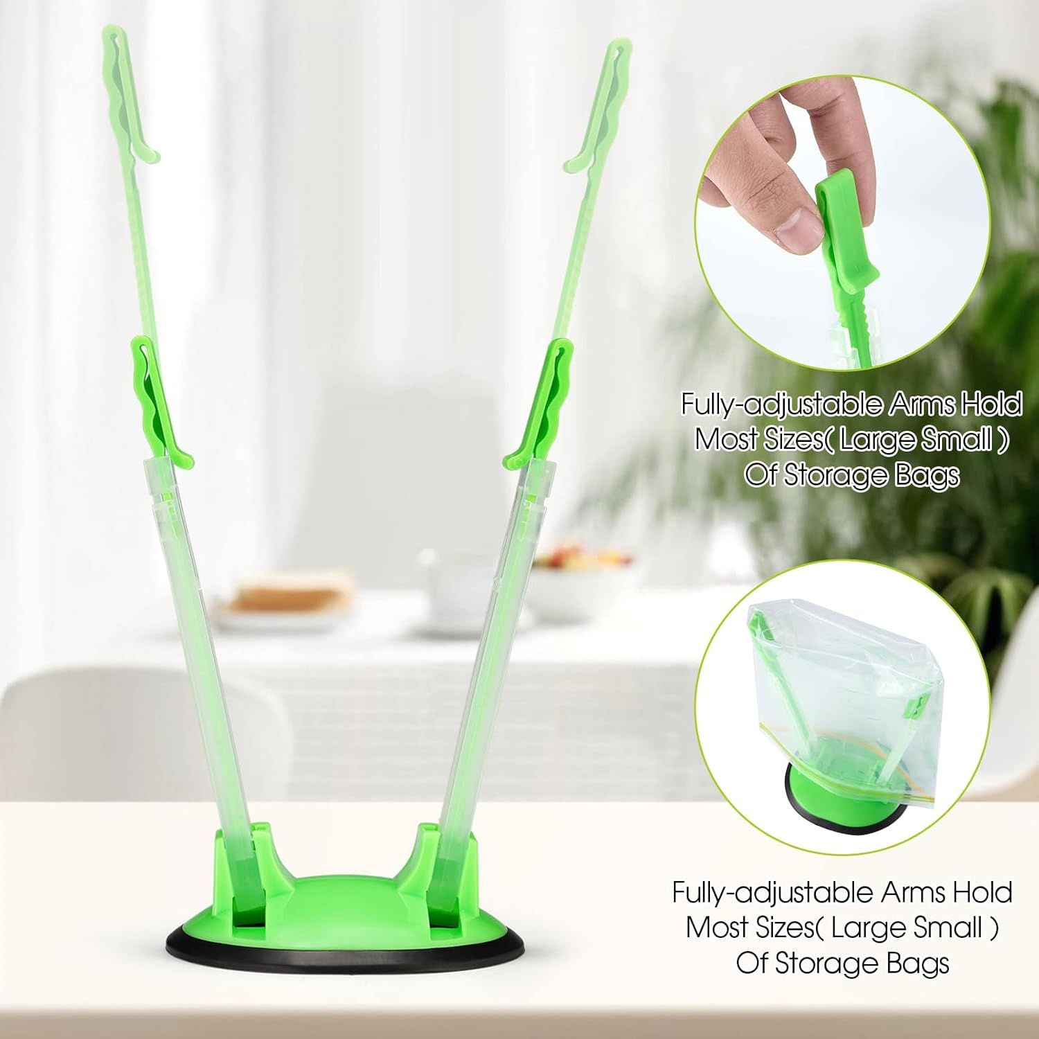 Baggy Rack Holder for Food Meal Prep,Plastic Freezer Bag Holder Stand for Filling, Adjustable Food Storage Bag Holders,Gallon Bag Holder (Pack of 4) - Image 4