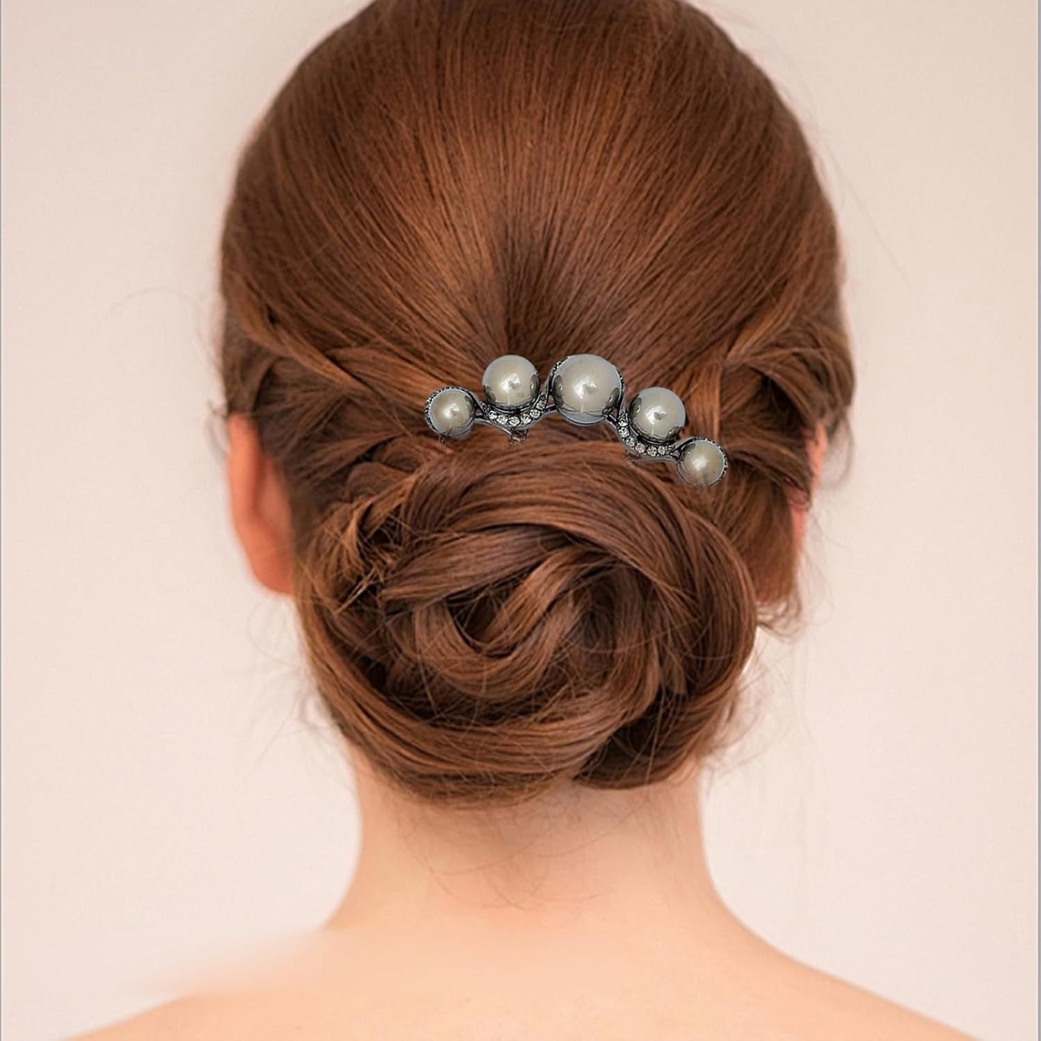 6 Pcs Wedding Pearl Hair Comb U-Shape Side Comb legant Vintage French Pearl Hair Pins Hair Clip Bridal Hair Accessories for Brides, Bridesmaid, Party, Daily, Holiday - Image 6