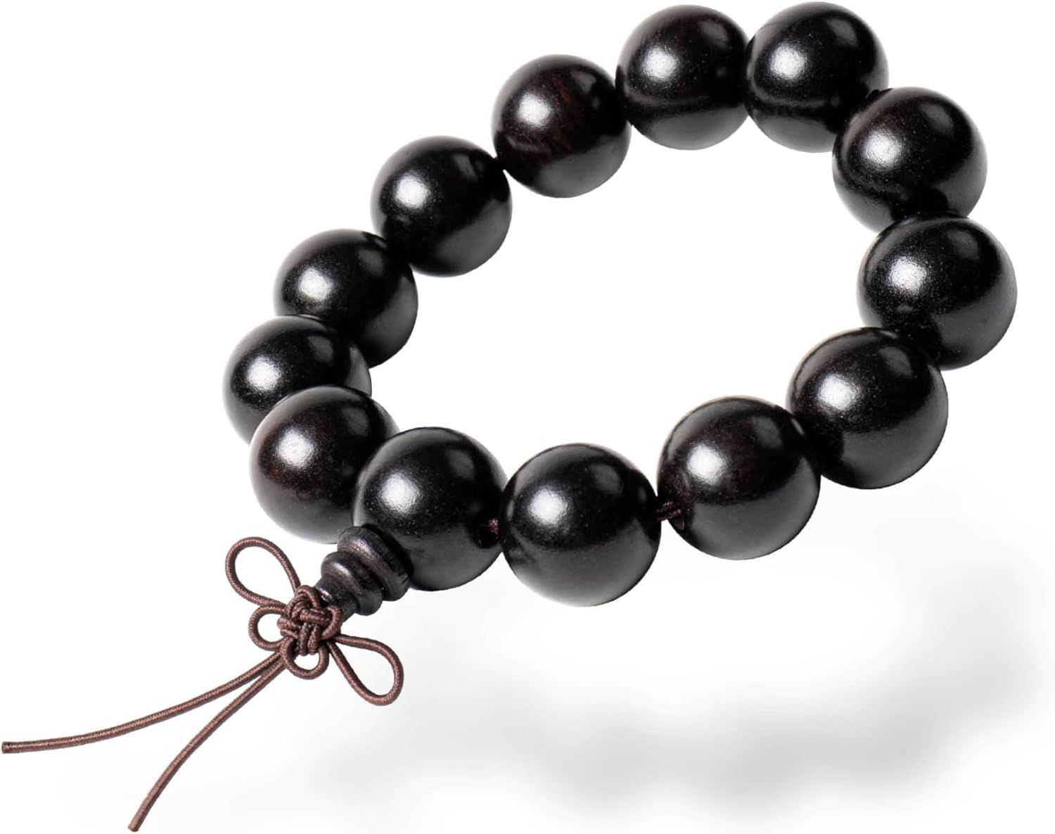 Eaglewood Mala Beads Bracelet - Handmade 108 8mm Prayer Beads for Men Women, Multilayer Wood Necklace Chain Bracelets, Buddhist Beads Elastic Wooden Prayer Beads for Meditation and Daily Wear - Image 1