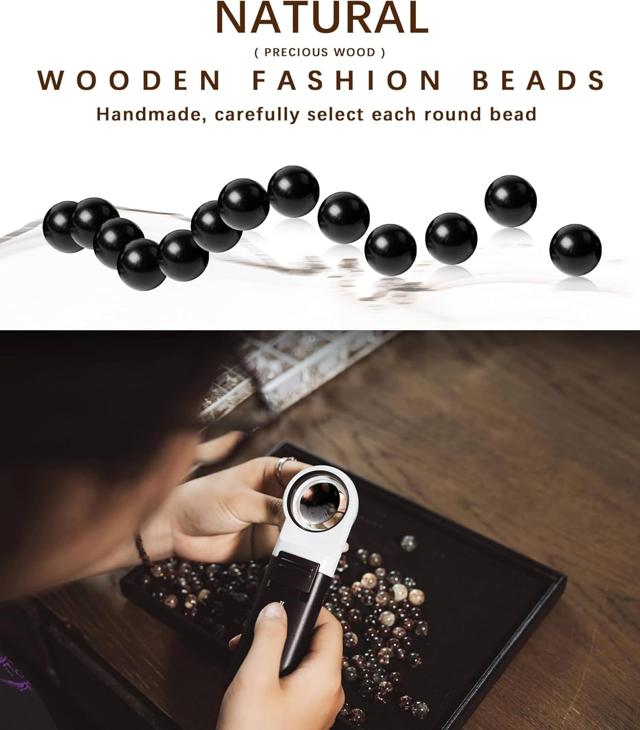 Eaglewood Mala Beads Bracelet - Handmade 108 8mm Prayer Beads for Men Women, Multilayer Wood Necklace Chain Bracelets, Buddhist Beads Elastic Wooden Prayer Beads for Meditation and Daily Wear - Image 3