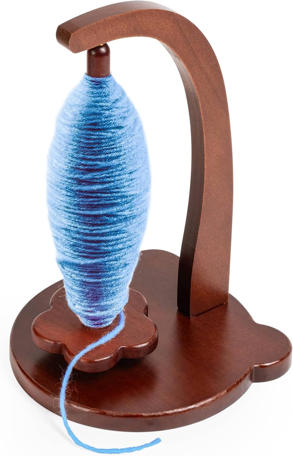 Magnetic Yarn Holder for Crocheting with Bear Shape– 360° Spinning Spindle for Tangle-Free Yarn Ball Holder Spinner, Solid Wood Construction, Ideal for Knitting & Crochet Projects - Image 1