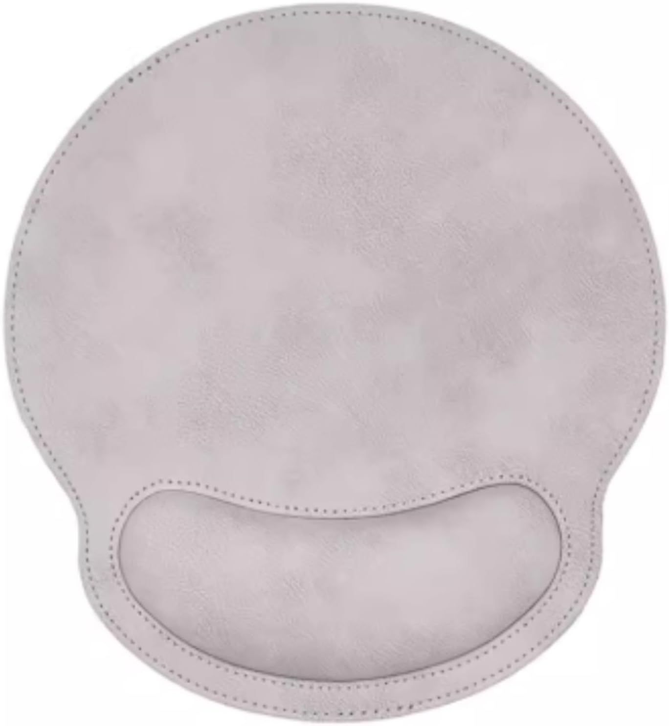 Leather Mouse Pad with Wrist Rest Support Ergonomic Office Computer Keyboard Hand Pad Non Slip Base for Desk Laptop (Grey) - Image 1