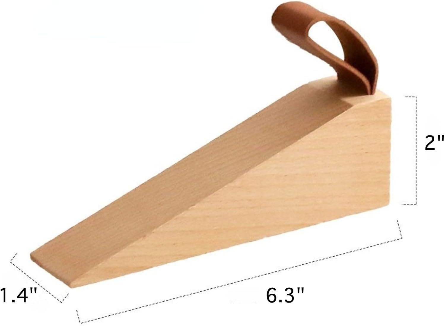 2 Pcs Walnut Door Stopper Door Jam for Floor Wedge Door Stop Hold Open Anti Slip Door Stopper for Home Office - Image 2