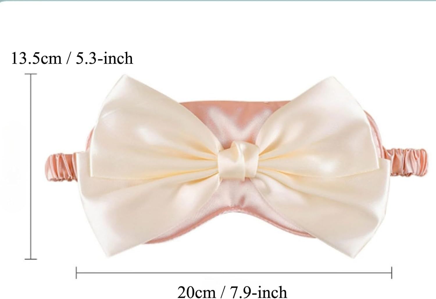 Cute Bow Satin Eye Mask for Women Girls, Breathable Cooling Nap Sleep Cover for Summer Dorm Essentials (Blue) - Image 3