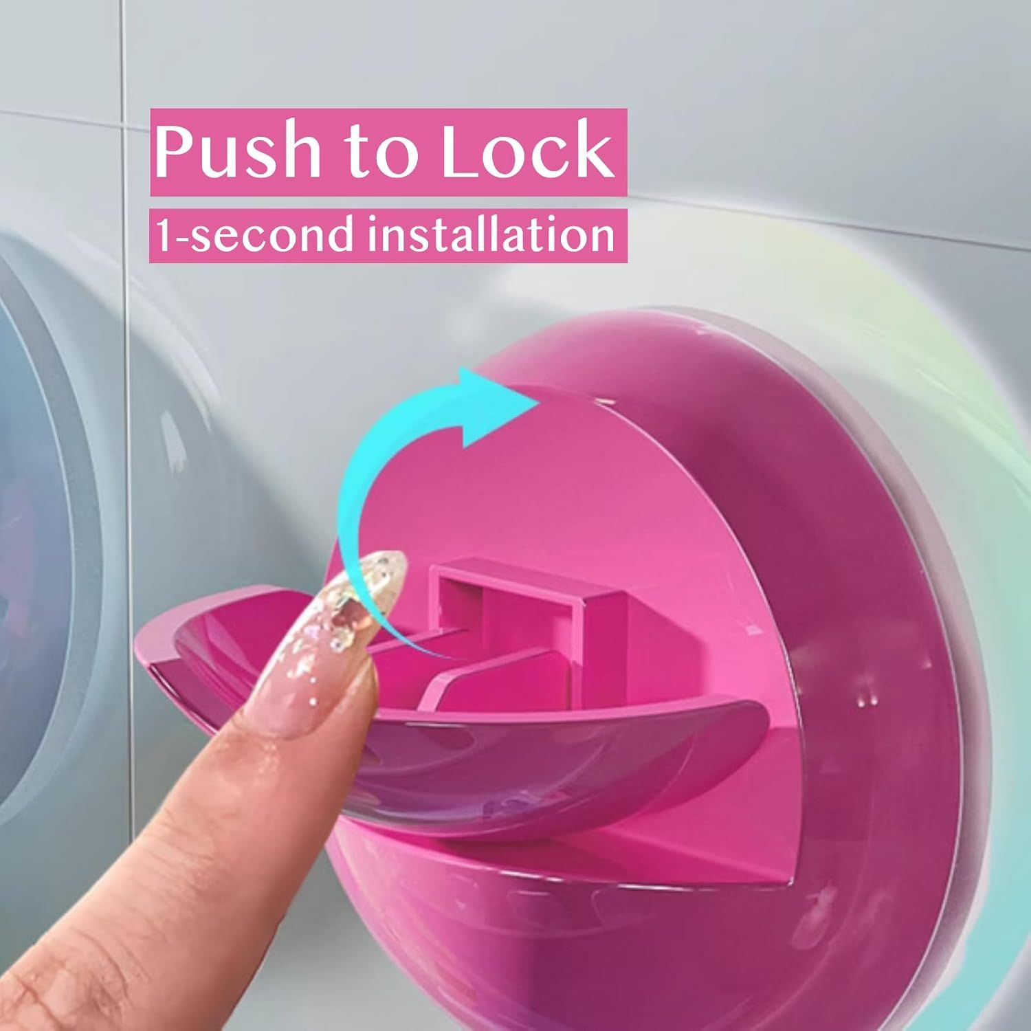 3 Pack Reusable No-Drill No-Trace Vacuum Suction Hooks, Wall-Mounted Toothbrush Holder, Storage Rack for Bathroom (Blue Pink Purple) - Image 4