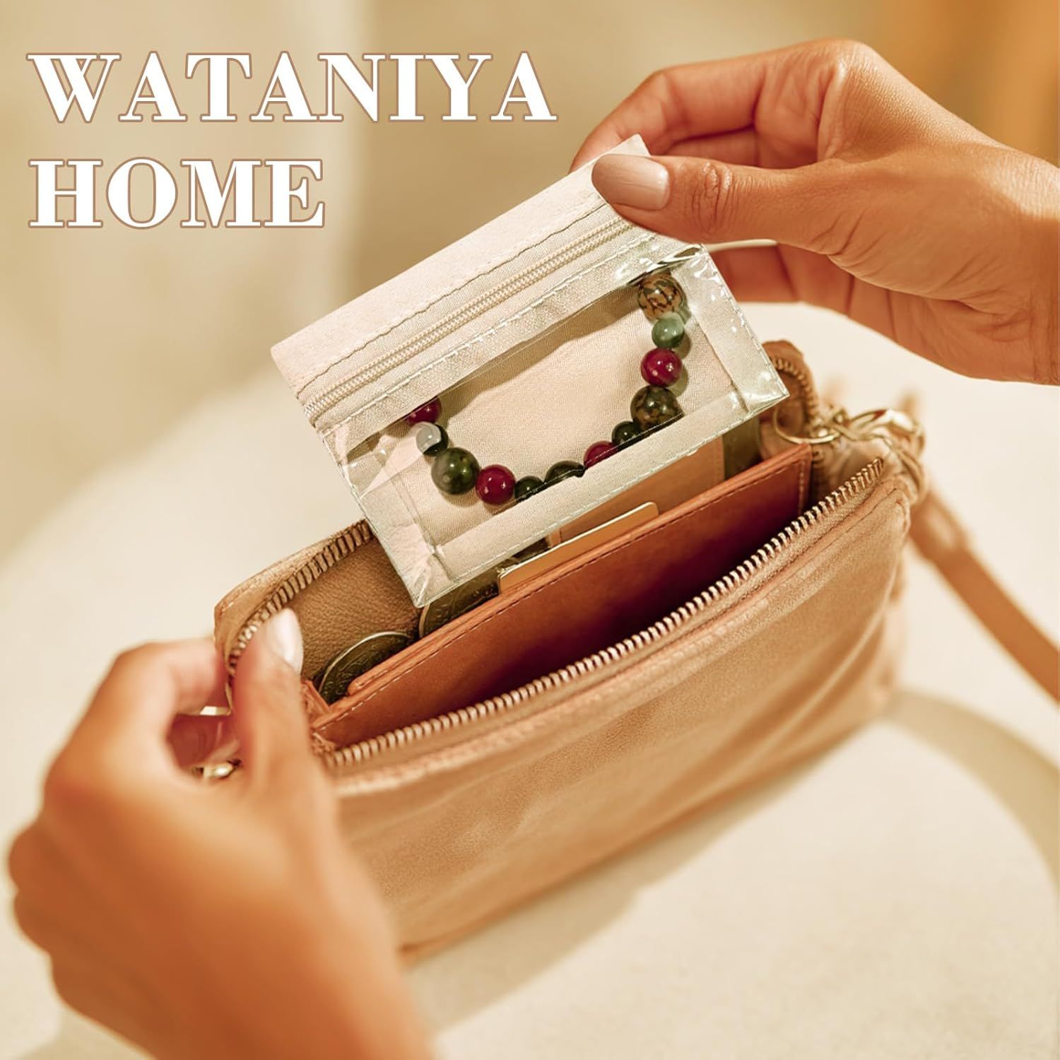 6pcs Travel Jewelry Bags,Portable Zipped Pouches Bags for Jewelries Necklaces Rings Earrings Storage - Image 5