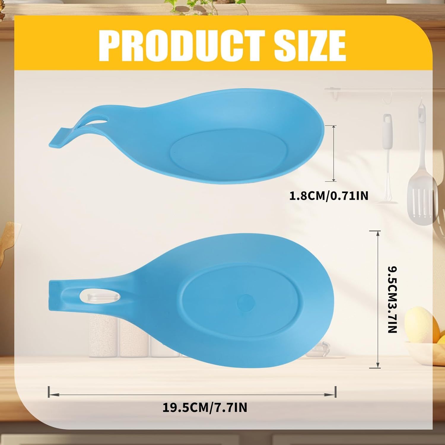 6 pcs Silicone Spoon Holders,Heat Resistant Spoon Rests Kitchen Utensils Holder for Stove Spoon Holder,Tongs,Ladles - Image 3