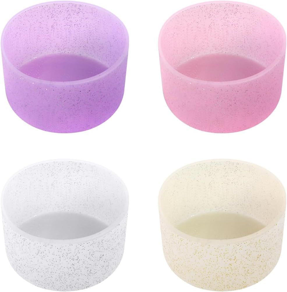 4Pcs Silicone Bottle Boot, Bottom Protector Compatible with Most Water Bottles - Image 1