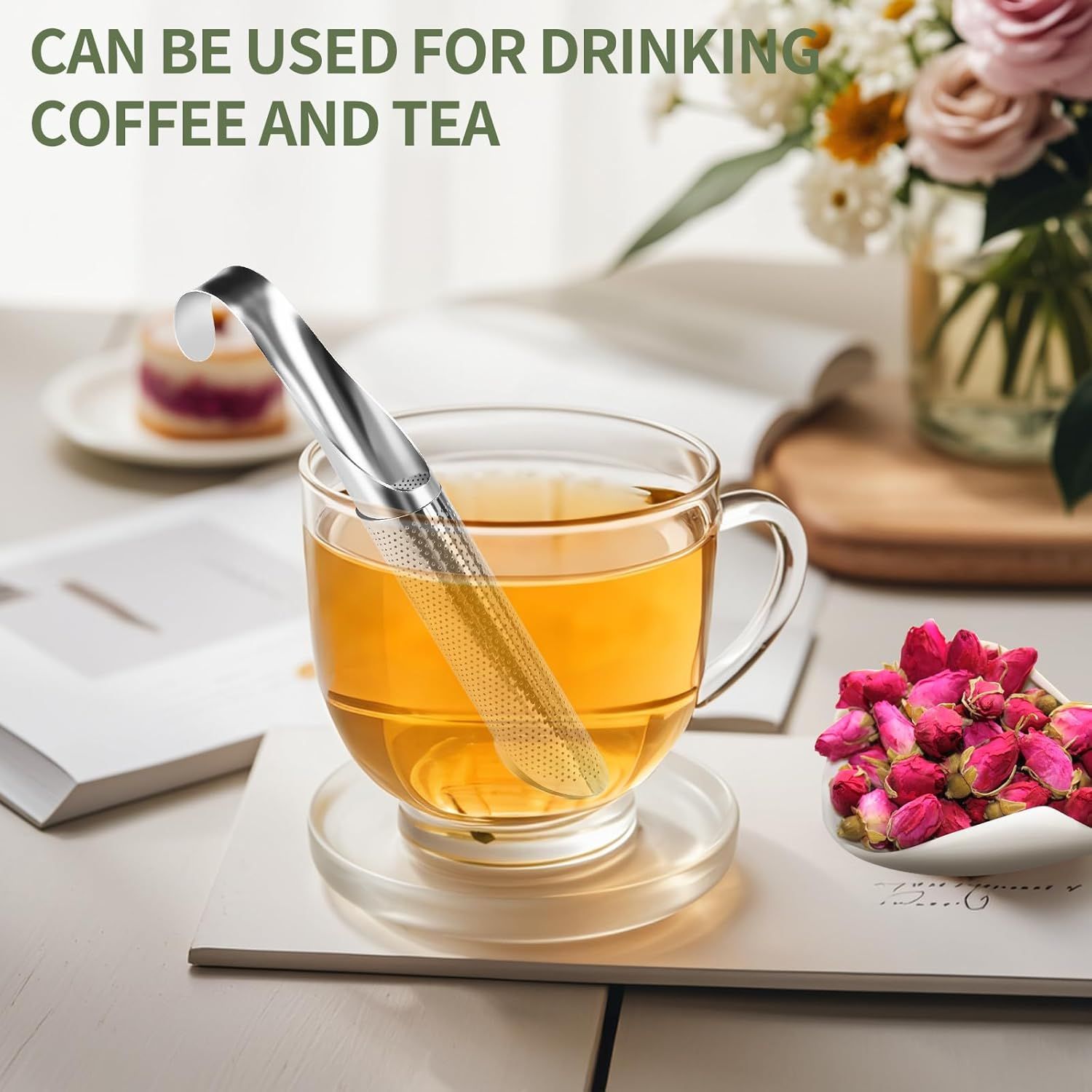 3 Pack Tea Infuser, Tea Strainer with Extra Fine Mesh for Loose Tea Leaf, Long Handle Stainless Steel Tea Strainer for Leaf Tea, Coffee, Spices, Seasonings - Image 7