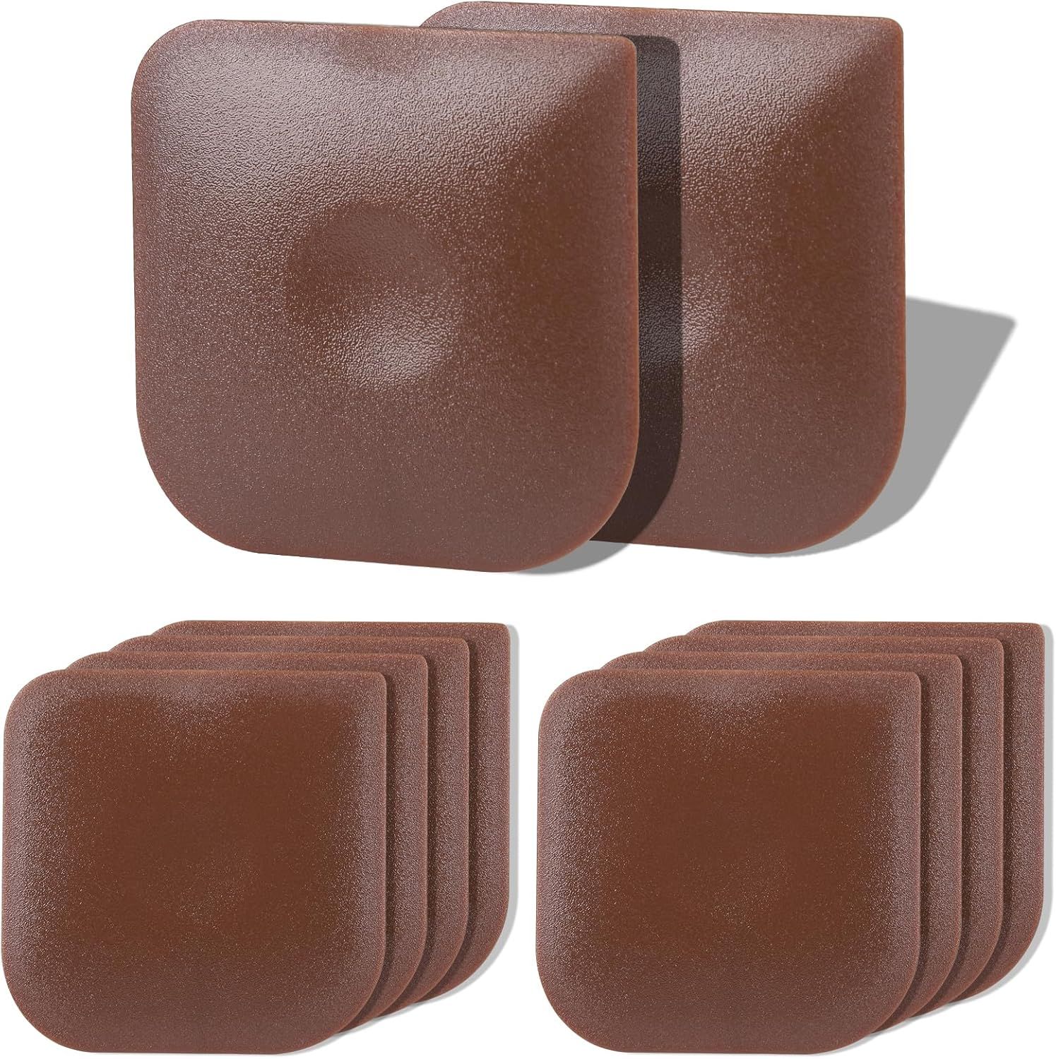 10 Pcs Pan Scrapers,Plastic Scraper Pot and Pan Cleaning Tools Brown Kitchen Scraper for Pot,Wok,Skillet,Grill - Image 1
