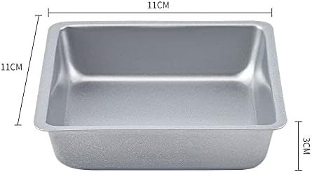 Flunyina 4 Inches Non-Stick Square Cake Pans Set of 4 Carbon Steel Cake Molds for Home Daily Housewarming Wedding Birthday Party Brownie Making - Image 3