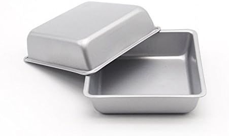Flunyina 4 Inches Non-Stick Square Cake Pans Set of 4 Carbon Steel Cake Molds for Home Daily Housewarming Wedding Birthday Party Brownie Making - Image 4