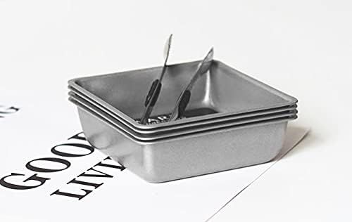 Flunyina 4 Inches Non-Stick Square Cake Pans Set of 4 Carbon Steel Cake Molds for Home Daily Housewarming Wedding Birthday Party Brownie Making - Image 7