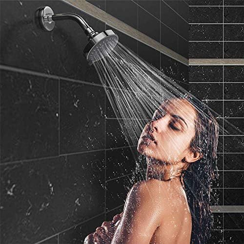Shower Head High High Flow Pressure Rain Fixed Showerhead 5-Setting with Bathroom Showerhead with Adjustable Brass Ball Joint - for Luxury Shower Experience Even at Low Water Pressure - Image 2