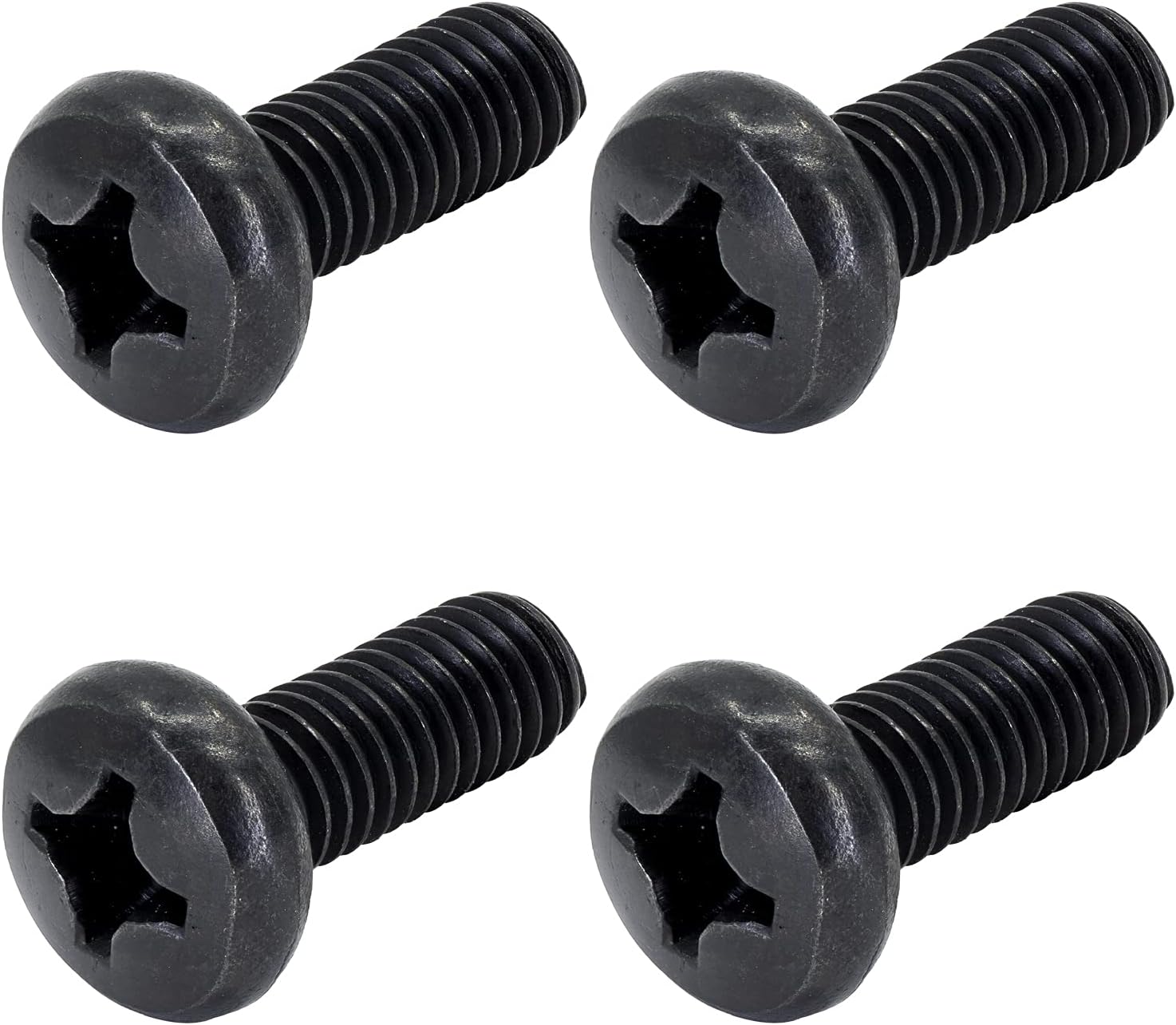 Black License Plate Screws for Lexus, Toyota, and Honda, Phillips Machine Pan Head 18-8, Stainless Steel, M6-1.0 x 16 mm Bolt (Pack of 4) - Image 1
