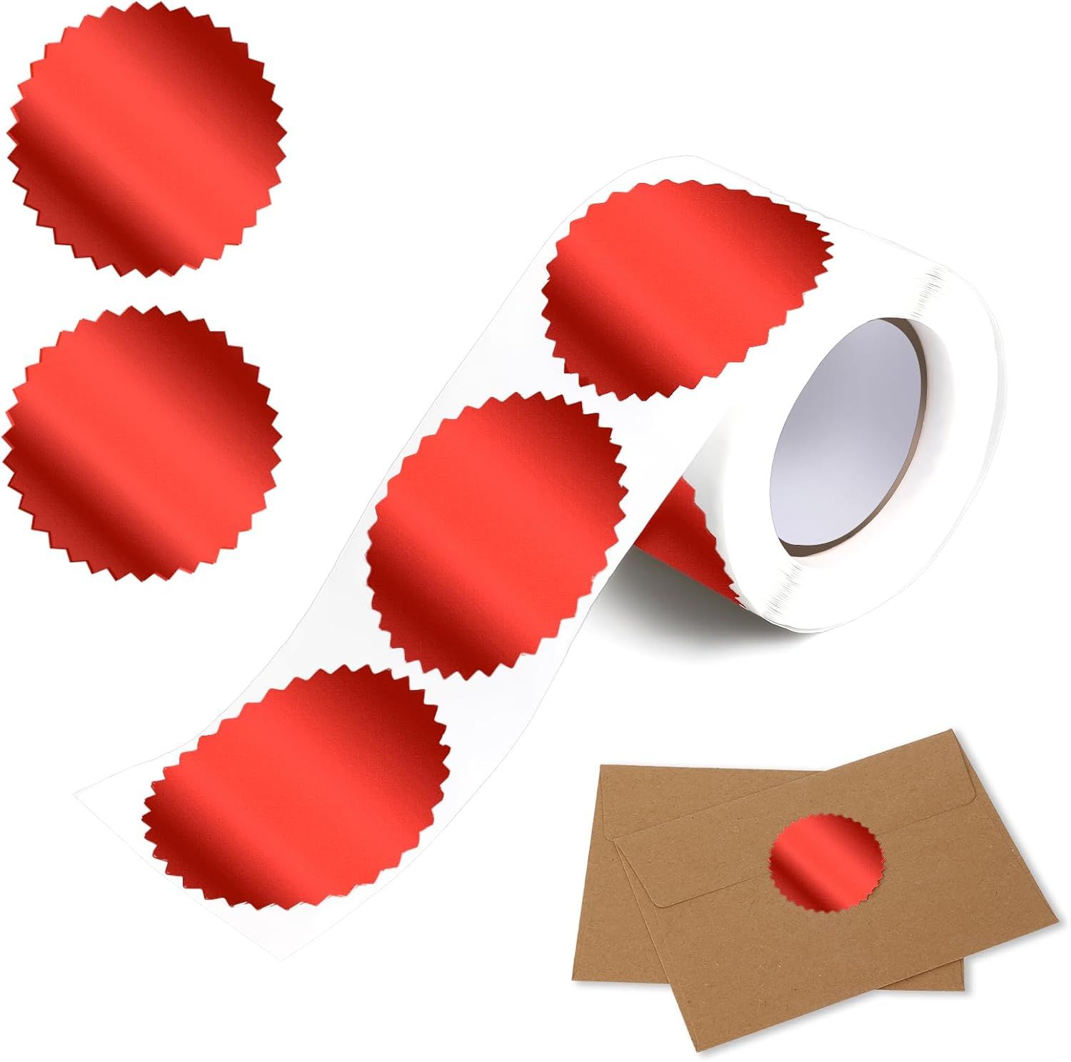 Red Embossing Stickers 2