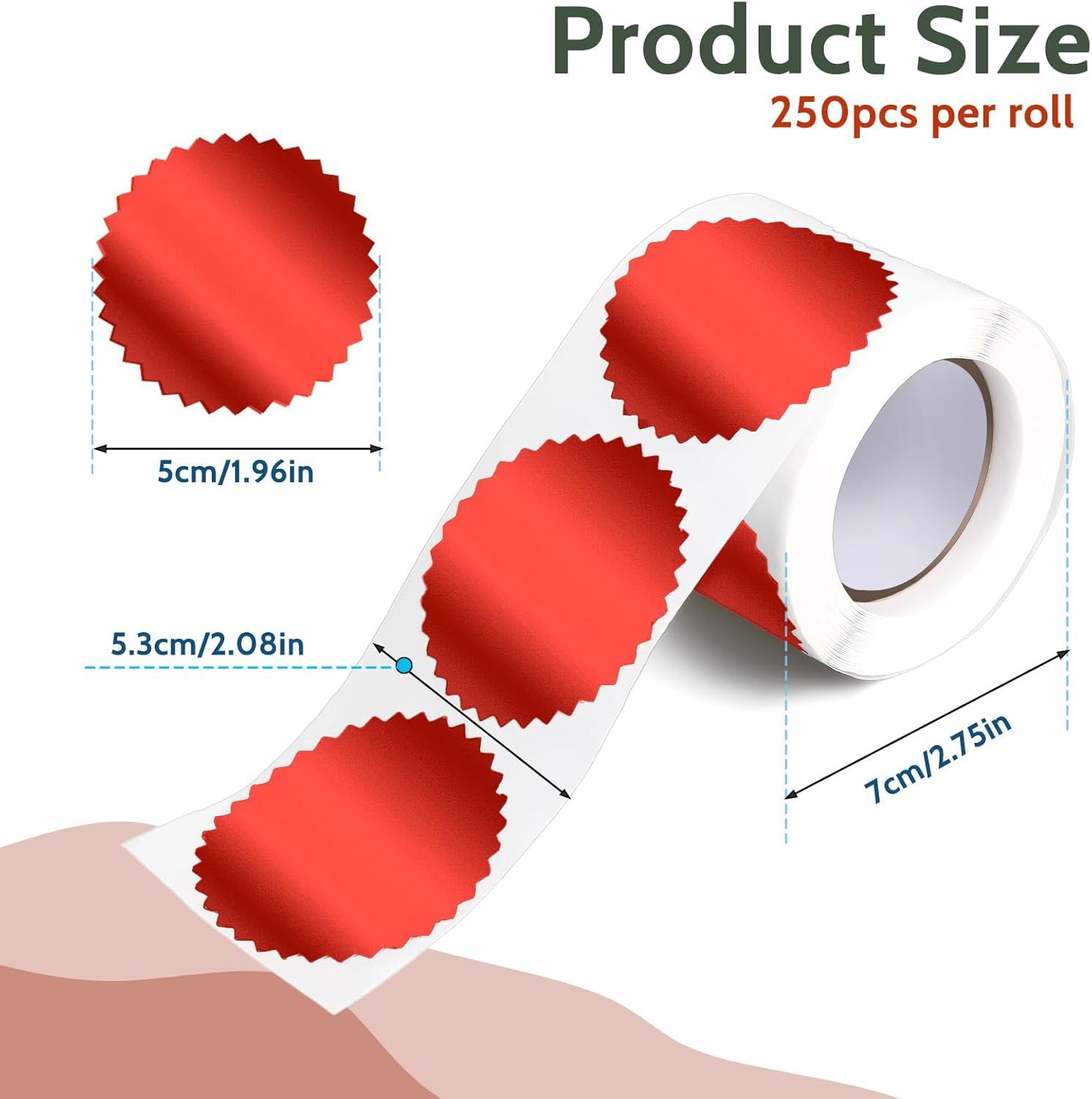 Red Embossing Stickers 2