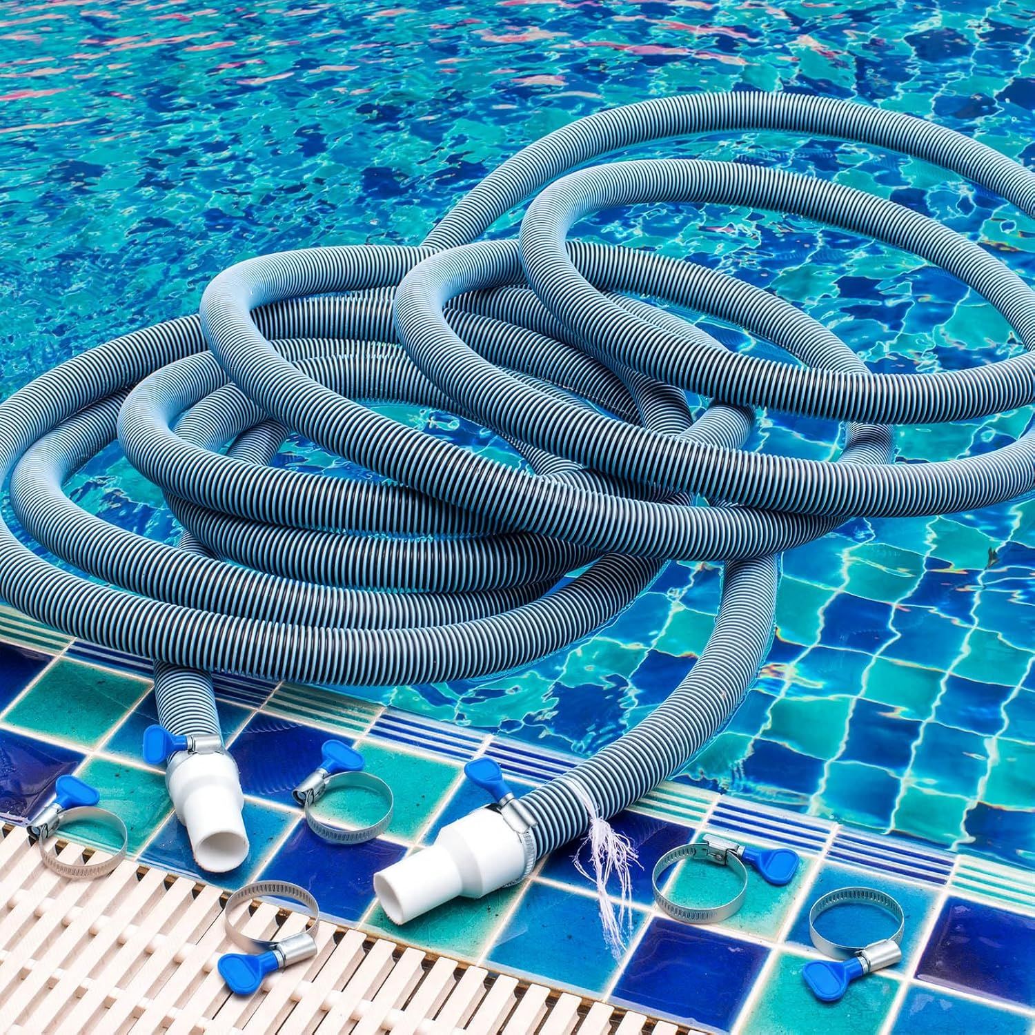 10 Pcs 1-1/2 Inch Pool Backwash Hose Clamp Adjustable Worm Gear Stainless Steel Hose Clamp Metal Pipe Tool for PVC Tubing Plumbing Dust Collection Automotive Mechanical Application - Image 5