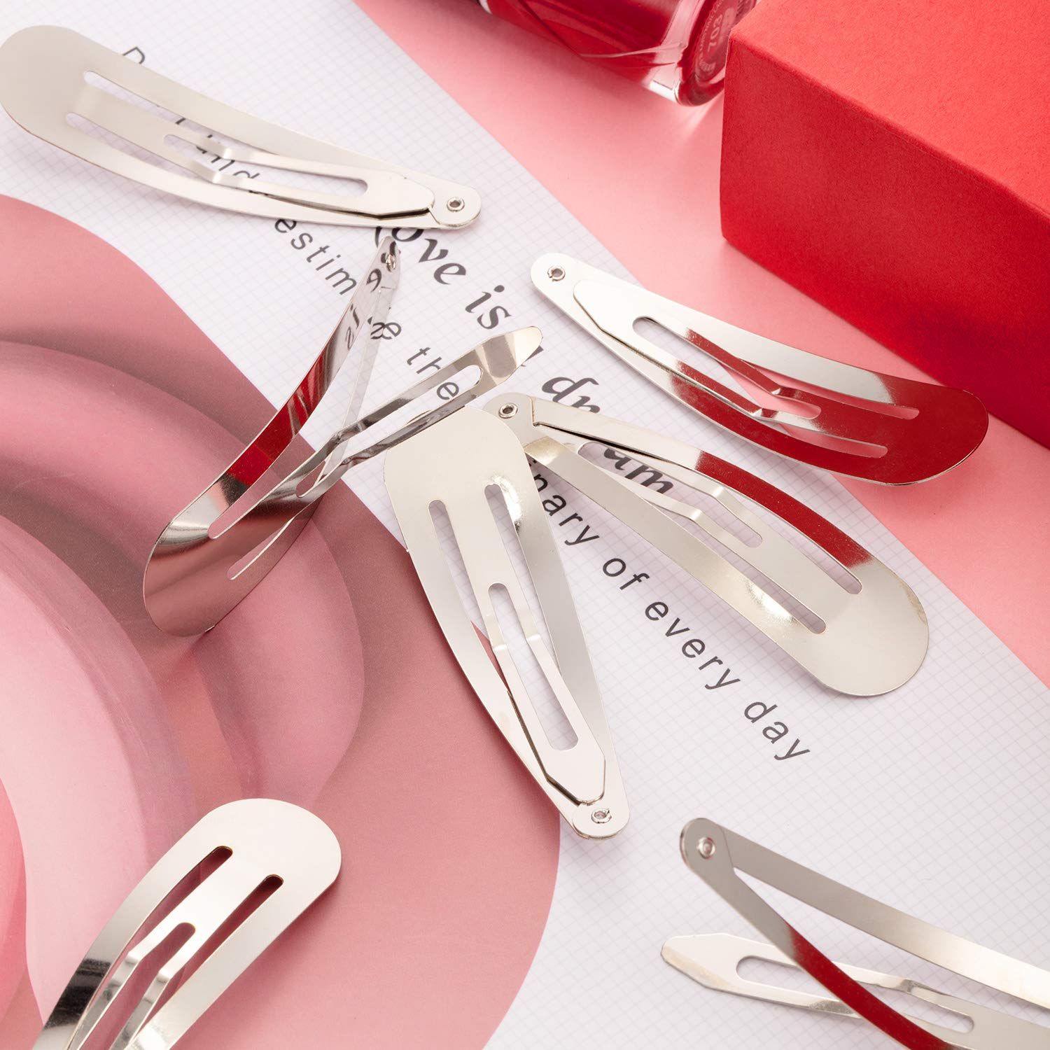 30 Pieces 3.1 Inch Large Metal Snap Hair Clips Nonslip Barrettes Women Hair Accessories(Silver) - Image 3