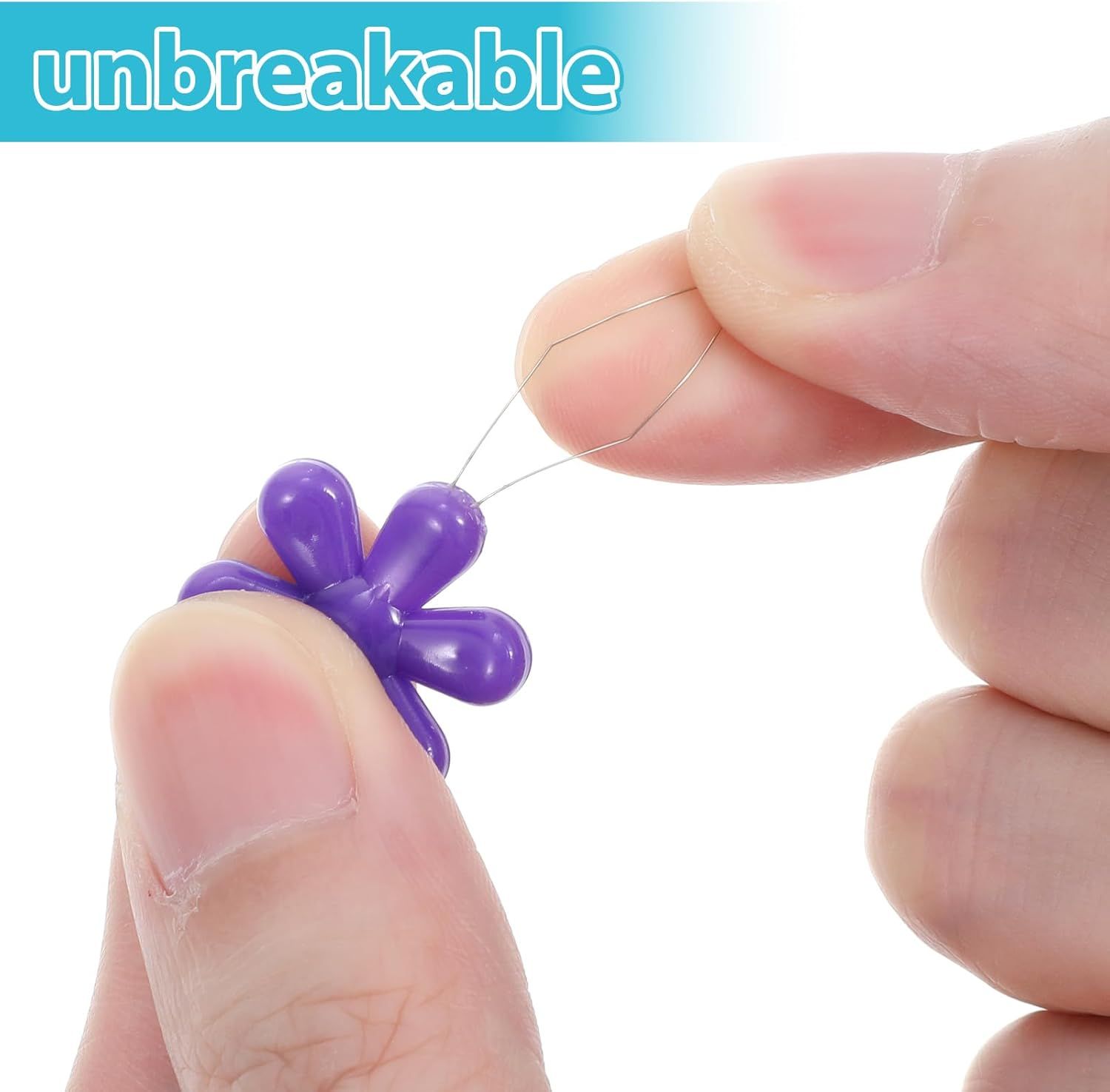 100 PCS Flower Shaped Needle Threaders for Sewing, Multicolor Embroidery Threader, Flower Head Needle Threader for Cross Stitch Sewing Quilting Embroidery Craft - Image 4