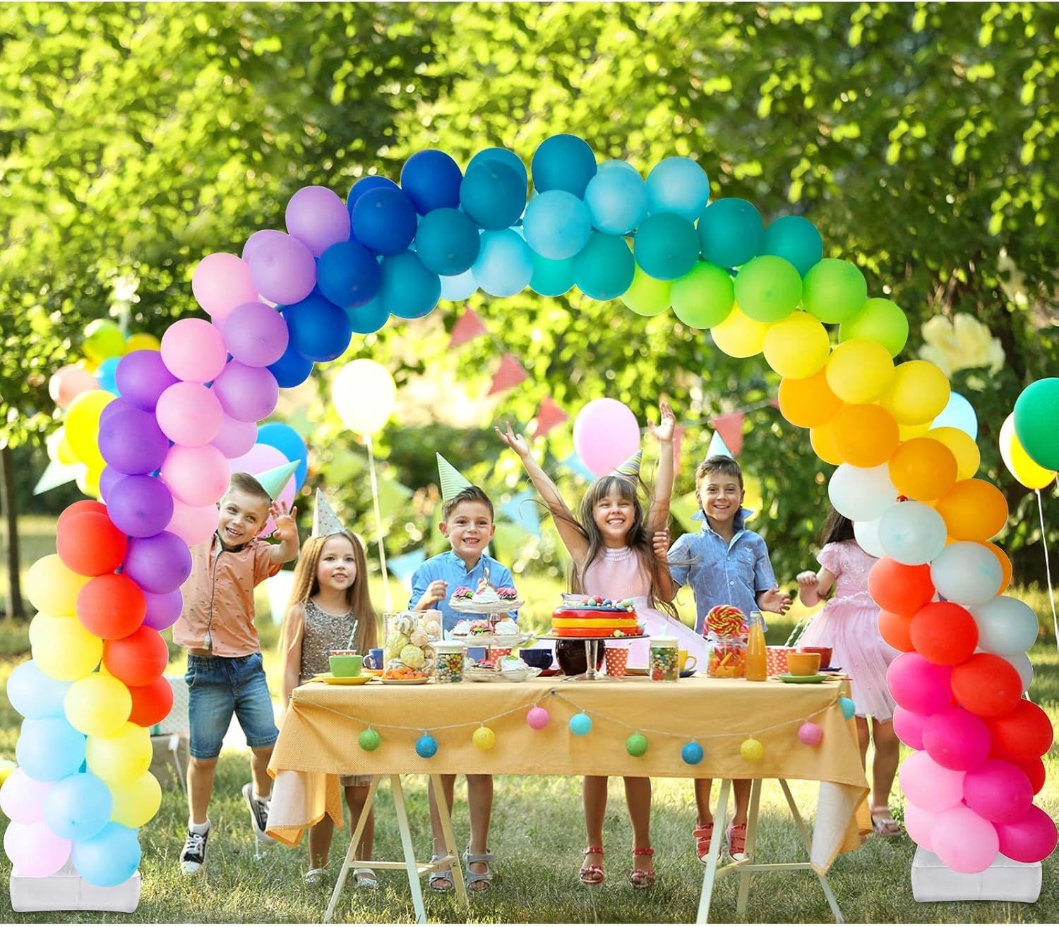 4 Pcs Balloon Arch Stands Base Heavyweight Water Bag for Column Stand and Arch Kit Balloon Stand for Party Wedding Graduation Birthday Decor, White - Image 2