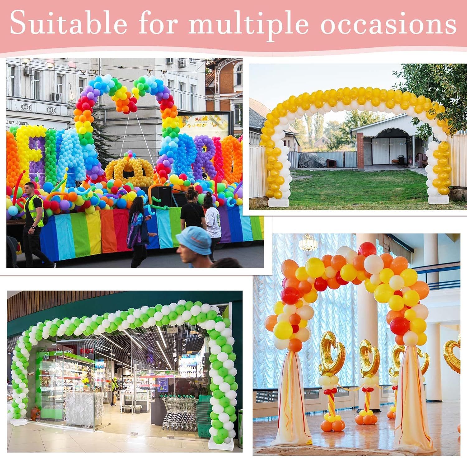 4 Pcs Balloon Arch Stands Base Heavyweight Water Bag for Column Stand and Arch Kit Balloon Stand for Party Wedding Graduation Birthday Decor, White - Image 7