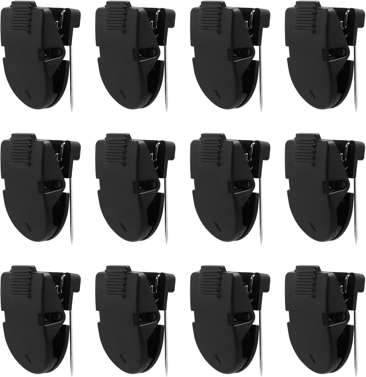 12pcs Cubicle Clips for Fabric Walls, Plastic Stainless Steel Fabric Panel Wall Clips Cubicle Hooks Cubicle Wall Accessories for Picture Note Memo Hanging - Image 1