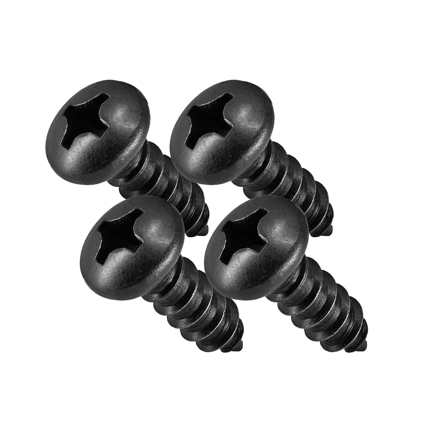 Stainless Steel Screws - Black Head, Oxidized Finish (Pack of 4) - Image 1