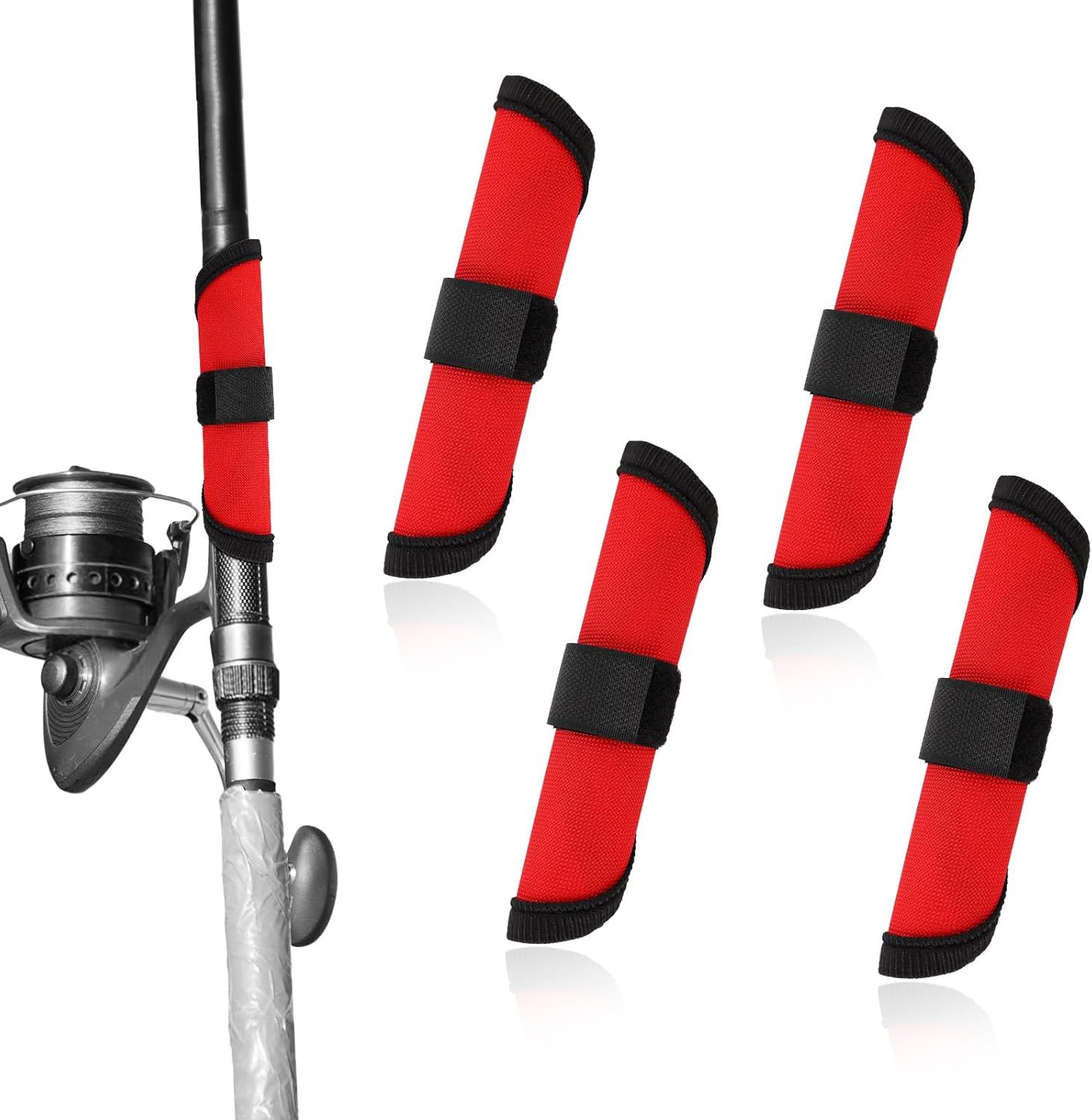 4pcs Fishing Lure Covers, 5.91 Inch Fishing Hook Covers Fish Pole Sleeve Fish Bait Gloves Protectors Wraps Essential Gear for Fishermen Gift - Image 1