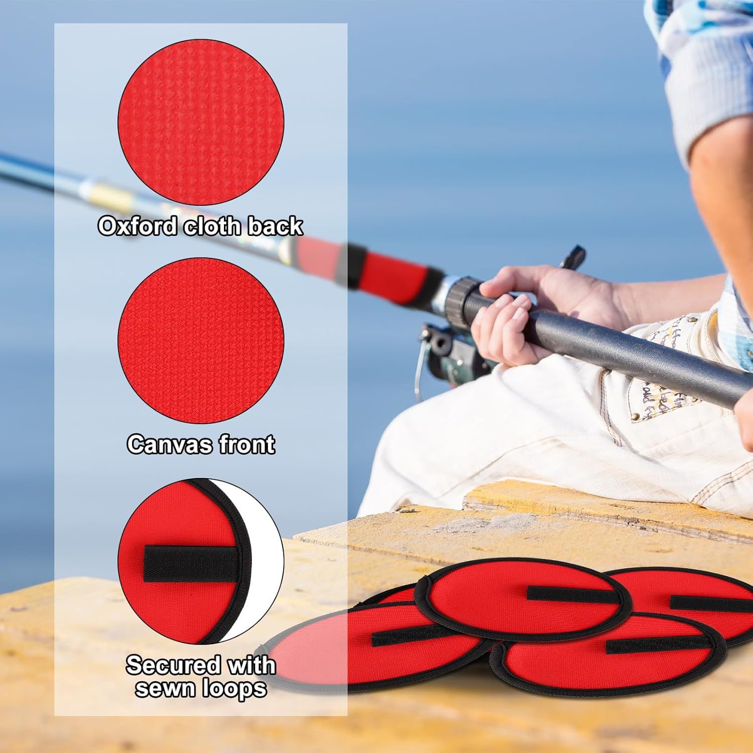 4pcs Fishing Lure Covers, 5.91 Inch Fishing Hook Covers Fish Pole Sleeve Fish Bait Gloves Protectors Wraps Essential Gear for Fishermen Gift - Image 4