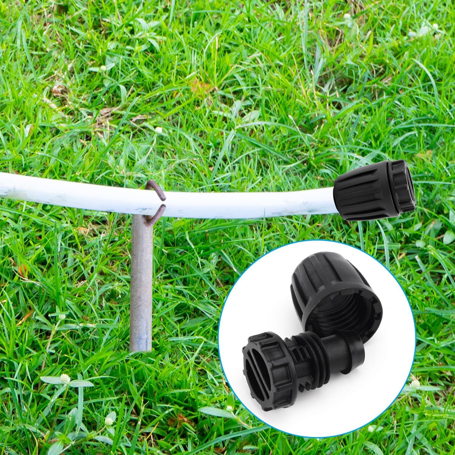 10pcs 1/2 Inch Irrigation End Caps, Anti-Drop Barbed Lock Nut End Hose Plugs Fittings for (1/2