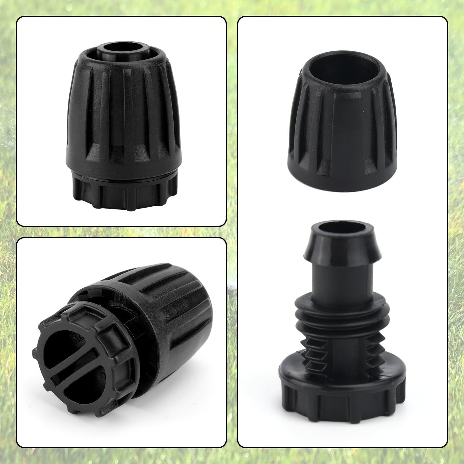 10pcs 1/2 Inch Irrigation End Caps, Anti-Drop Barbed Lock Nut End Hose Plugs Fittings for (1/2