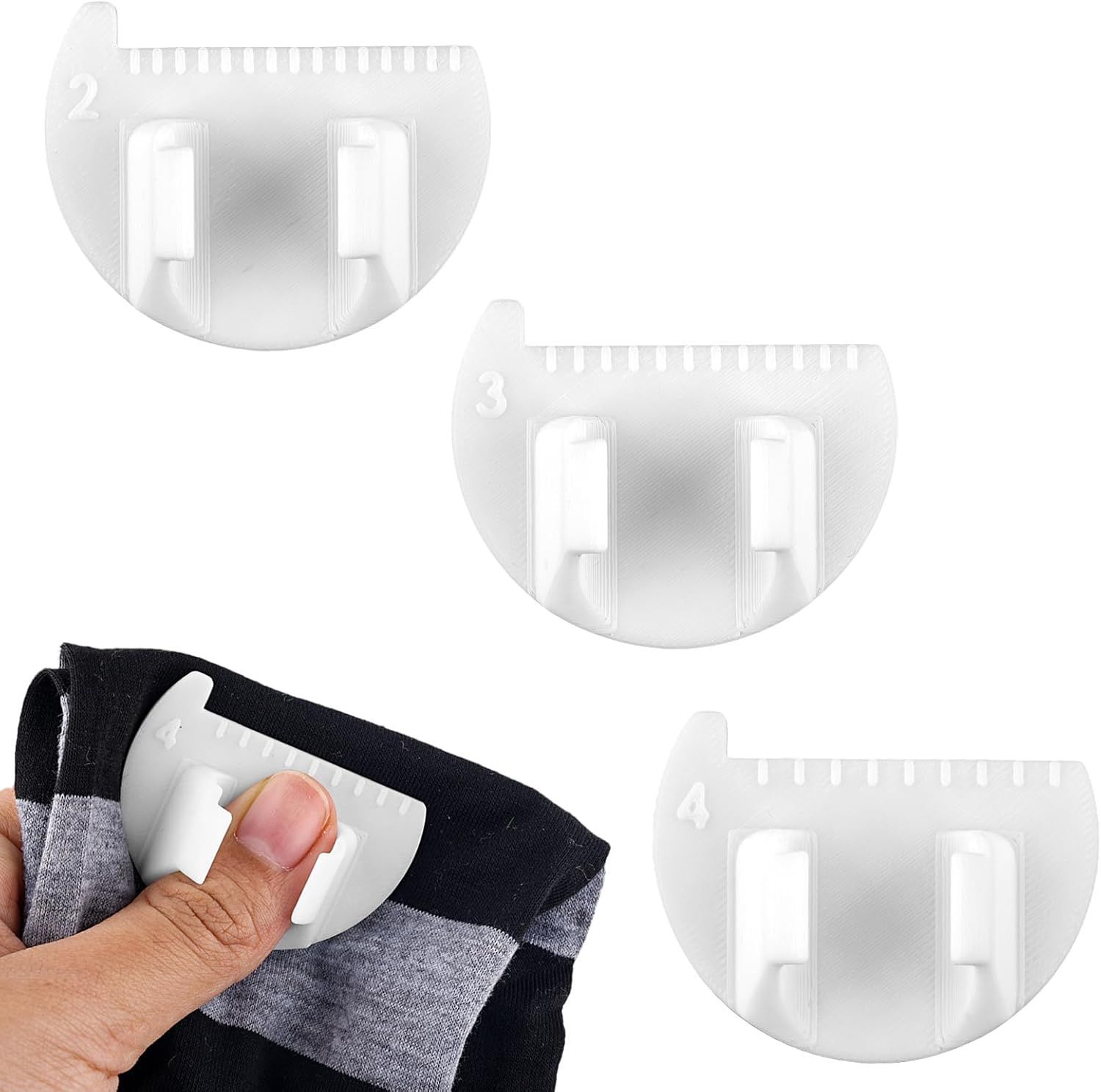 3pcs Sewing Needle Gauge Measuring Tool, Finger Thumb Ruler Sewing Template Lockranding Guide Tool for DIY Edge Even Stitching Lock Kit Quilting for Beginners and Seniors - Image 3