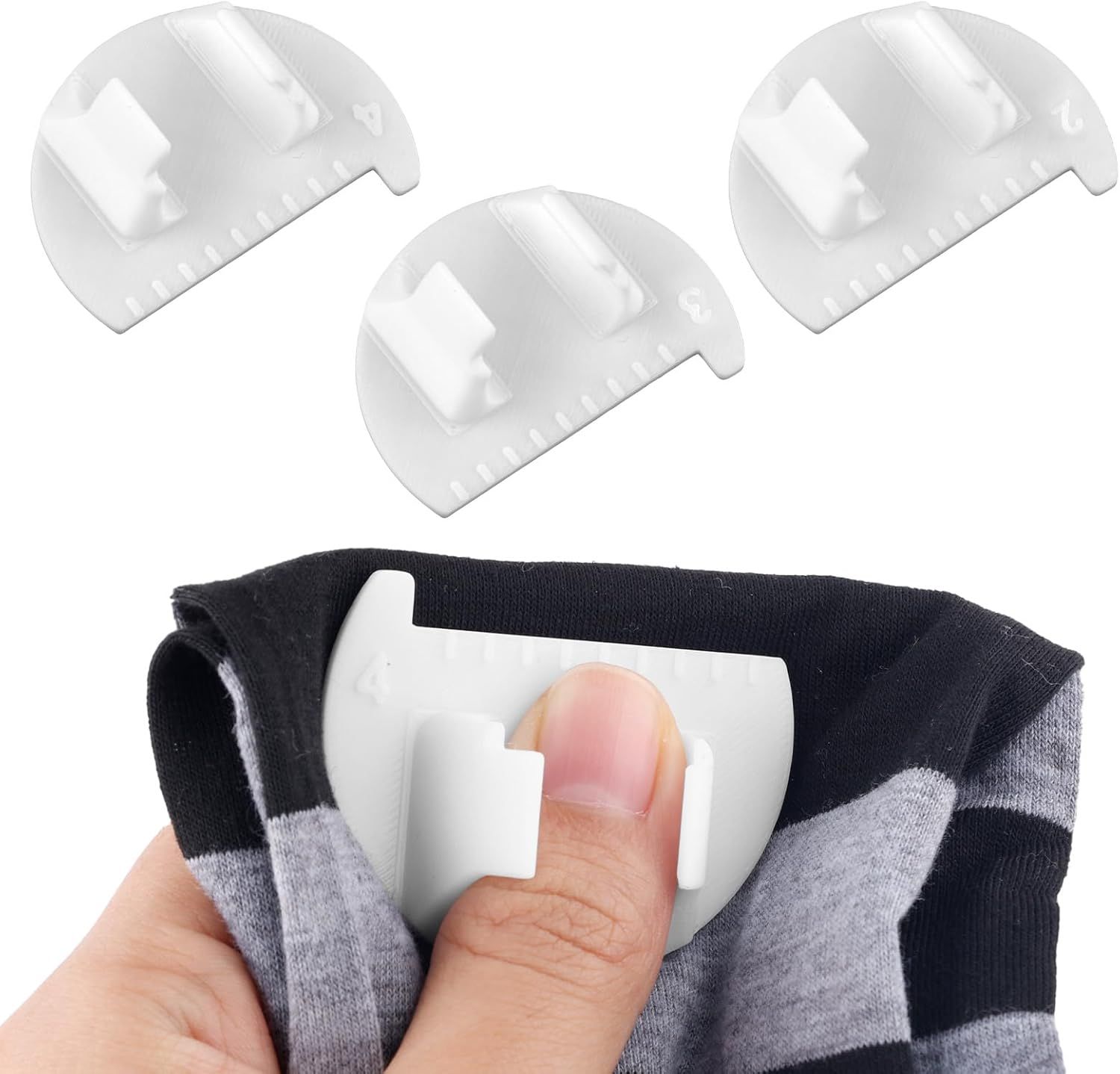 3pcs Sewing Needle Gauge Measuring Tool, Finger Thumb Ruler Sewing Template Lockranding Guide Tool for DIY Edge Even Stitching Lock Kit Quilting for Beginners and Seniors - Image 6