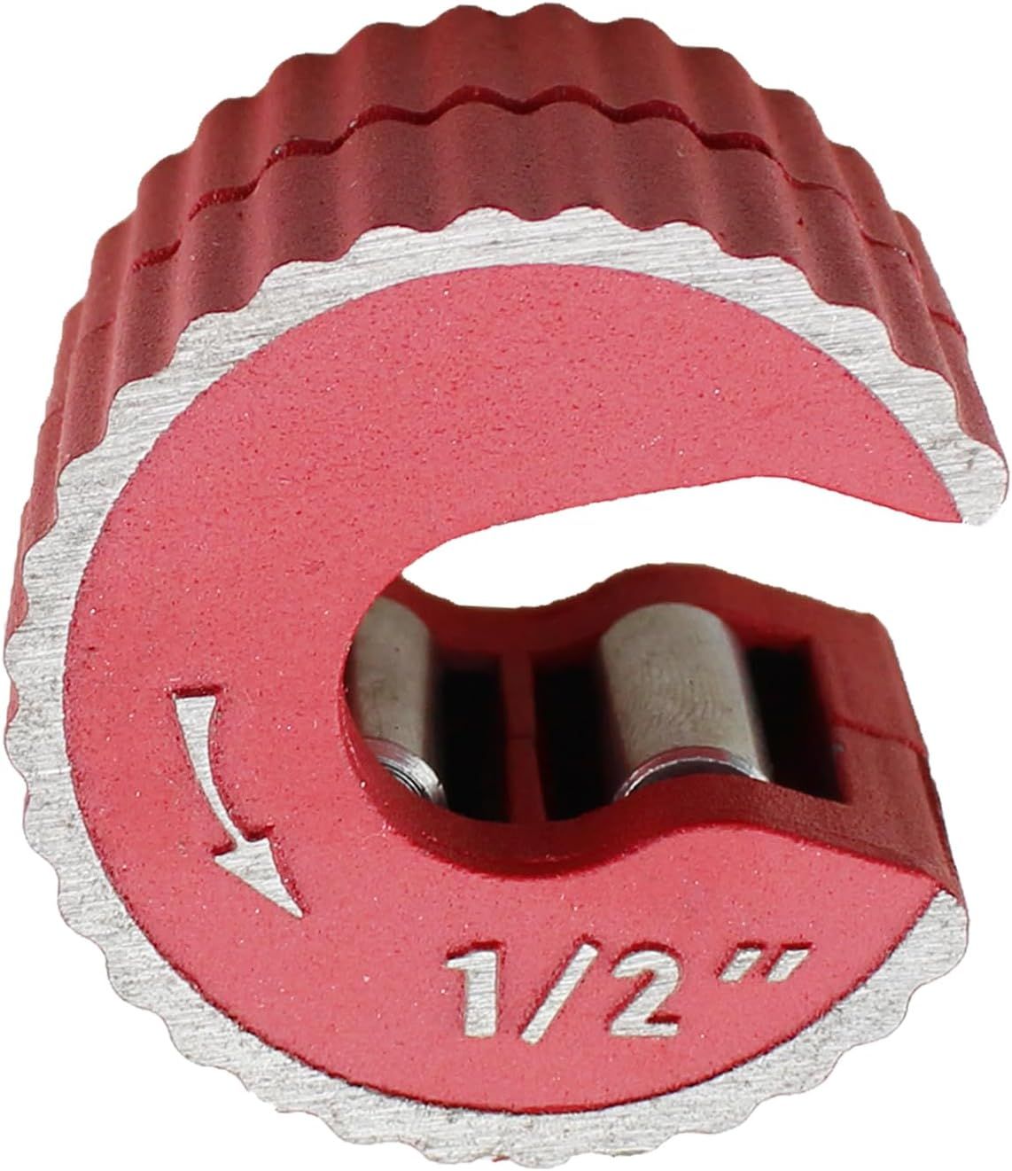 1/2 Inch Red Aluminum Alloy Adjustable Tight Pipe Cutter for Cutting Copper and Thin Walled Conduit - Image 1