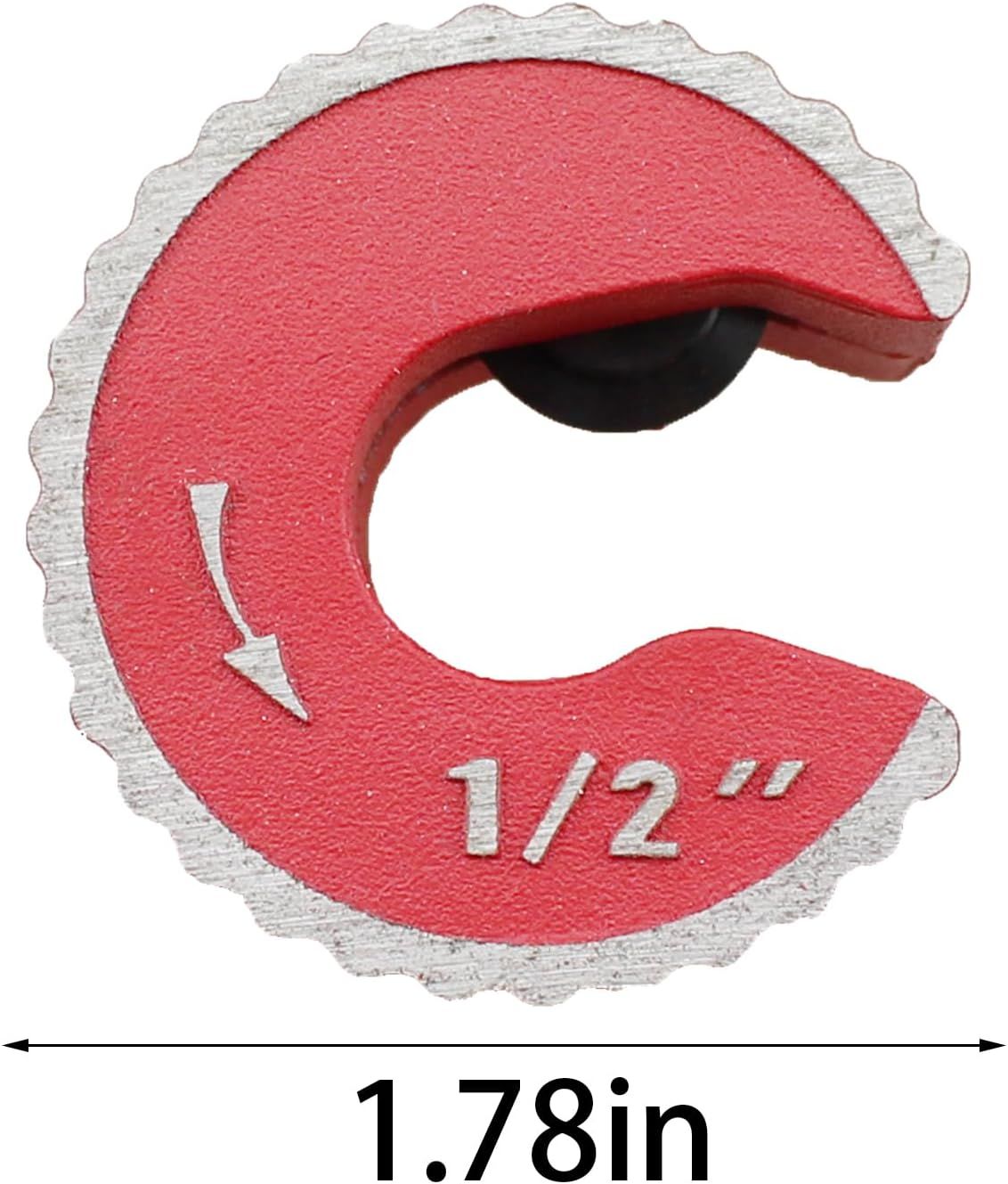 1/2 Inch Red Aluminum Alloy Adjustable Tight Pipe Cutter for Cutting Copper and Thin Walled Conduit - Image 2