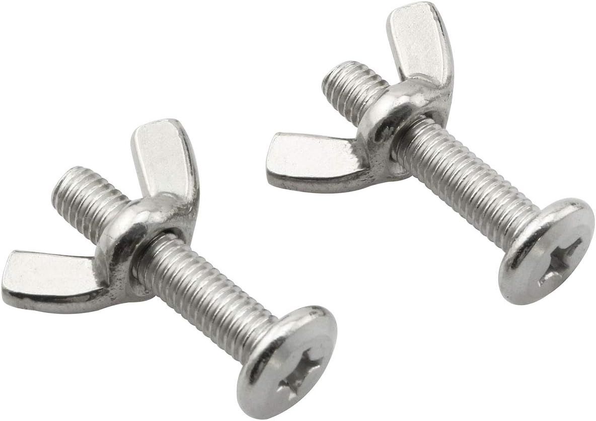 10PCS Stainless Steel Large Flat Head Screws M6x30 1/4 x 1-1/4 Sidewalk Bolts with 10 Wing Nuts - Image 5
