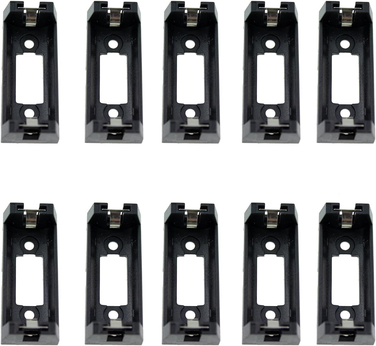 10pcs Black Battery Holder Case Box Clip for CR123 CR123A Lithium Battery - Image 1