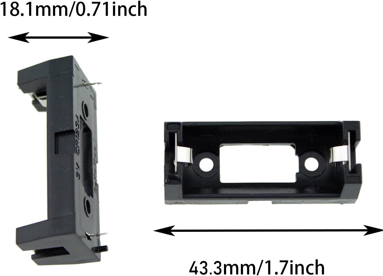 10pcs Black Battery Holder Case Box Clip for CR123 CR123A Lithium Battery - Image 5
