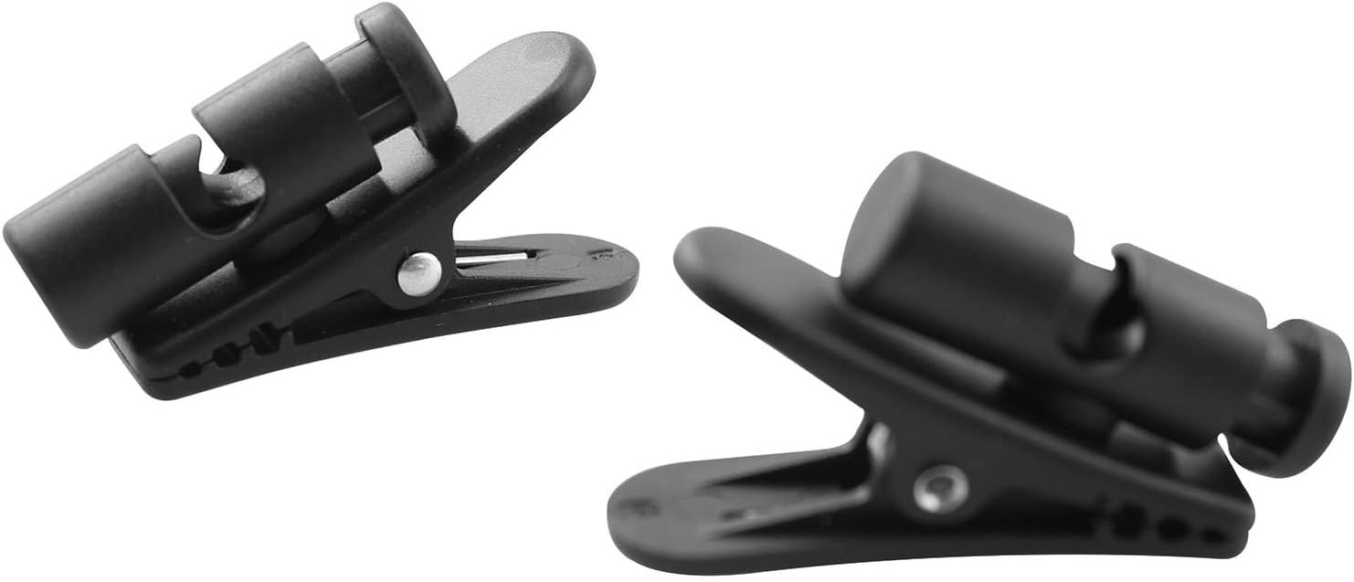 Headset Wire Clip  8PCS 360 Rotatable Earphone Earbud Cable Clips for 3-5mm Wide Eearphone Cable, Earpiece Clamp, Headphone Hook, Black - Image 4