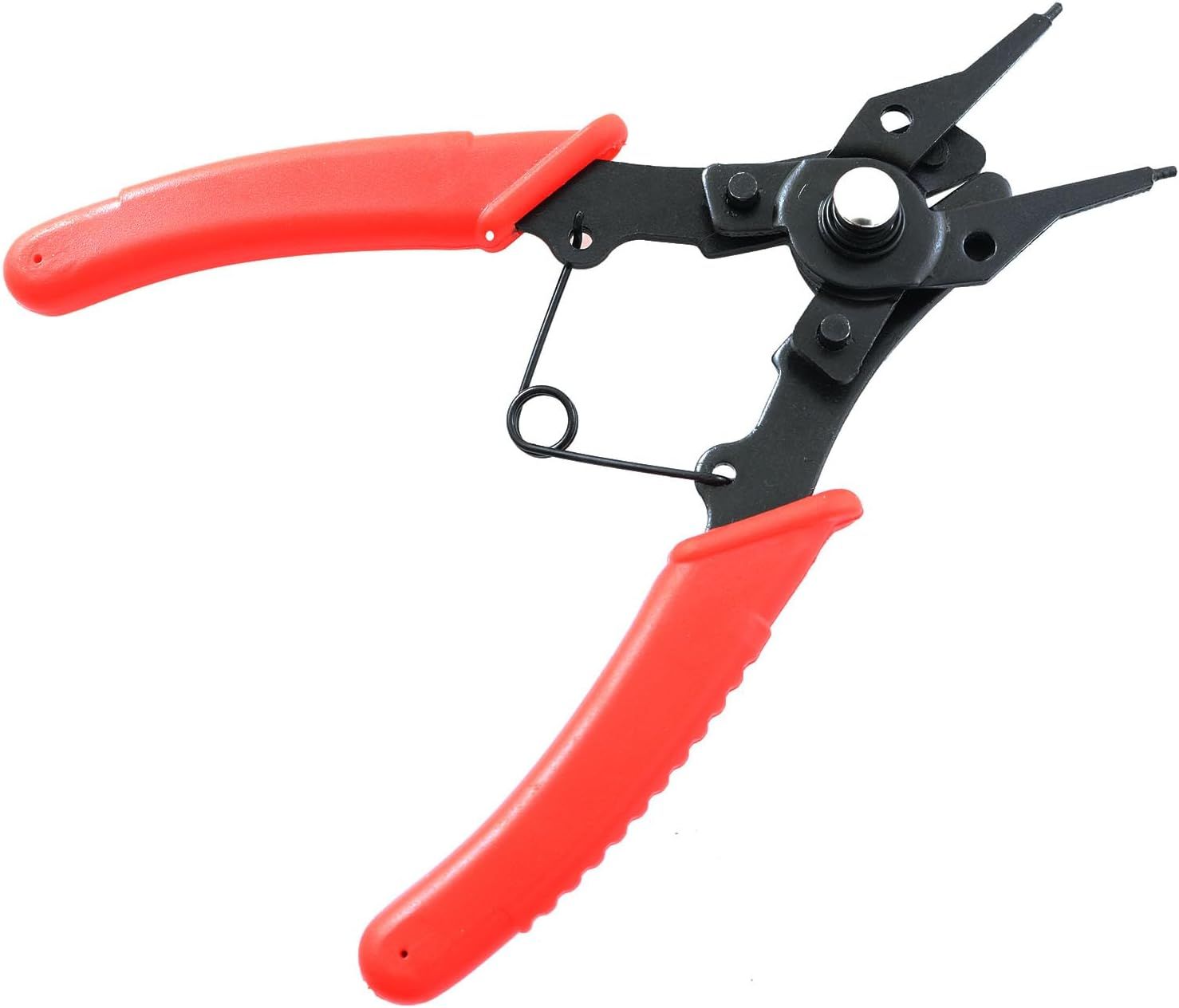 Snap Ring Pliers  1Set 4 In 1 C Clips Removal Retaining Set for Automotive and Engine Repair, Interchangeable Jaw Head 45 90 and 180 Degree Angled Jaws, AC Compressor Clutch Holding Tool - Image 2