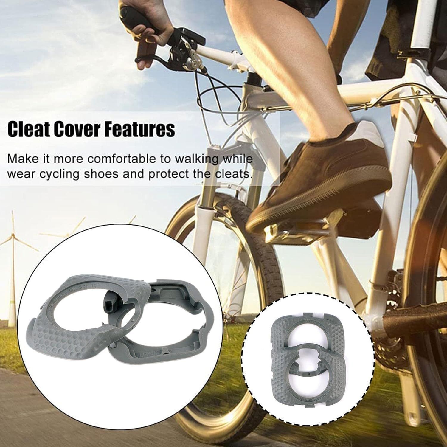 1 Pair Gray Road Bike Pedal Cleat Cover for Wahoo SpeedPlay Zero Pedal Clip Bike Speed Cleats Cycling Sy Pedal Parts Road - Image 7