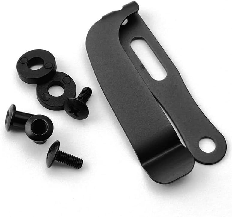 A Set Black Belt Clip Knife Sheath, Metal Kydex Holster Waist Clips, Kydex Knife Sheath Kit, Knife Clip Replacement, Metal Belt Clip for Knife Sheaths, Holster Making - Image 1