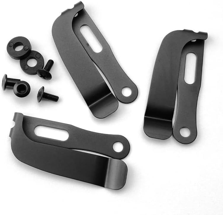 A Set Black Belt Clip Knife Sheath, Metal Kydex Holster Waist Clips, Kydex Knife Sheath Kit, Knife Clip Replacement, Metal Belt Clip for Knife Sheaths, Holster Making - Image 7