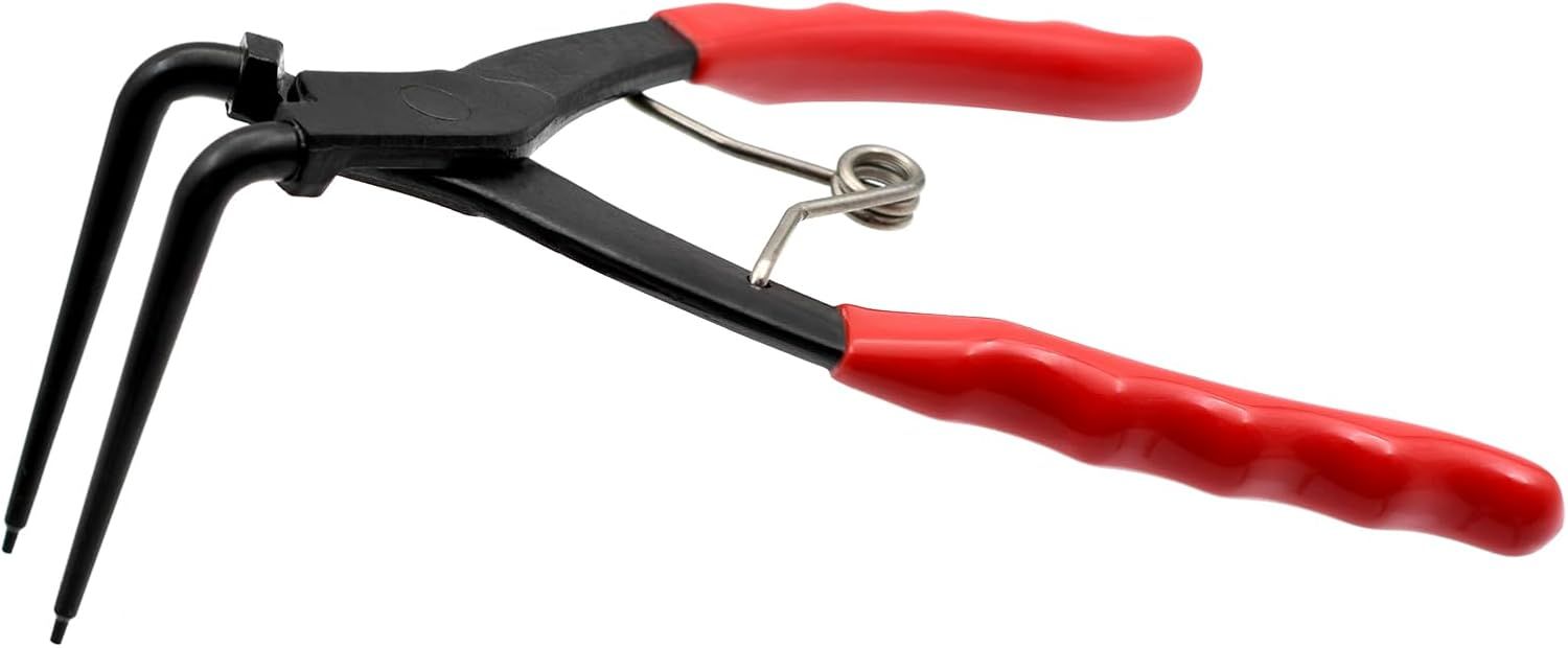 90 Degree Long Nose Snap Ring Pliers, Internal Master Cylinder Circlip Bent Lock Retaining Ring Pliers for Trucks Motorcycles Cars - Image 1