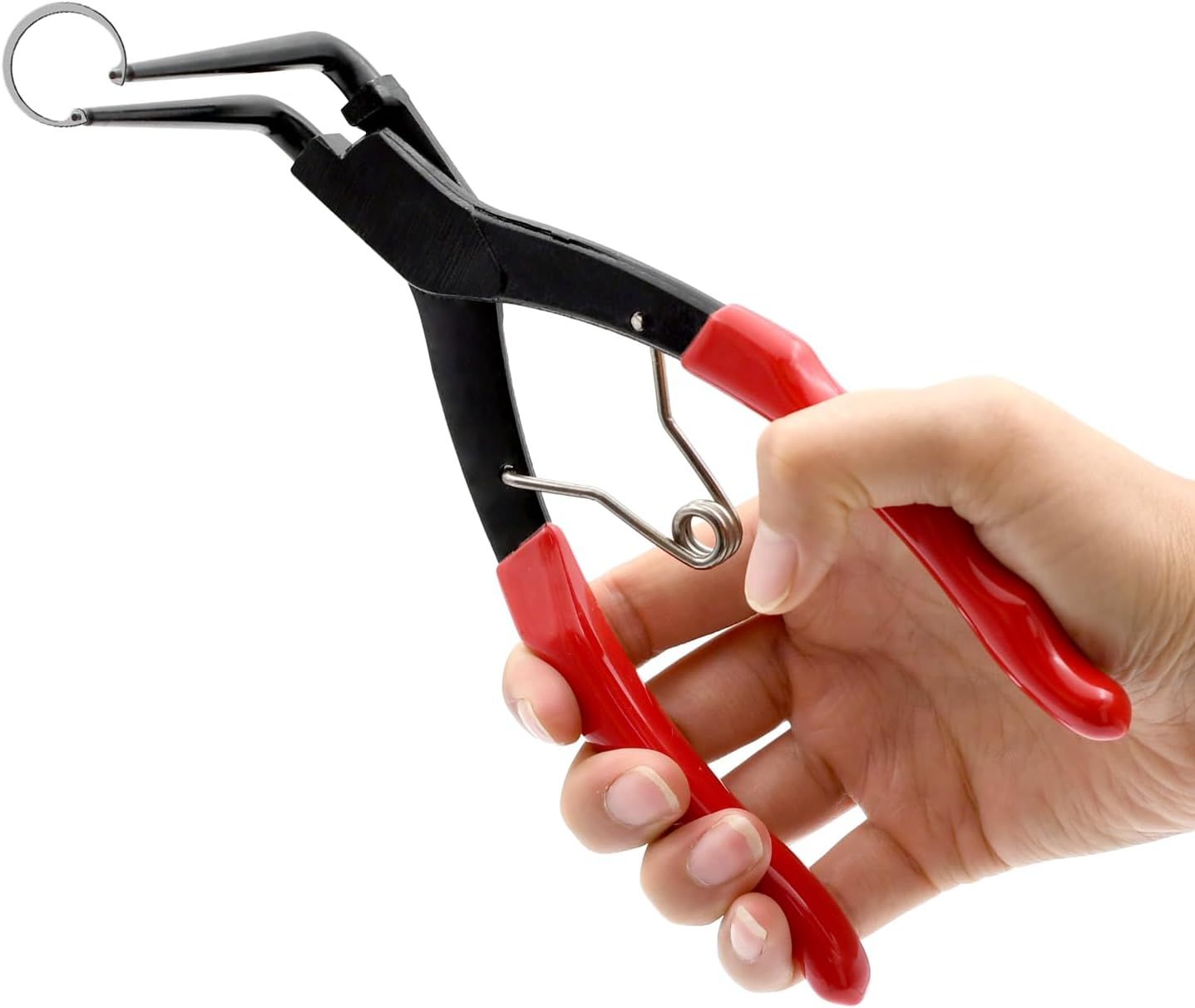 90 Degree Long Nose Snap Ring Pliers, Internal Master Cylinder Circlip Bent Lock Retaining Ring Pliers for Trucks Motorcycles Cars - Image 7