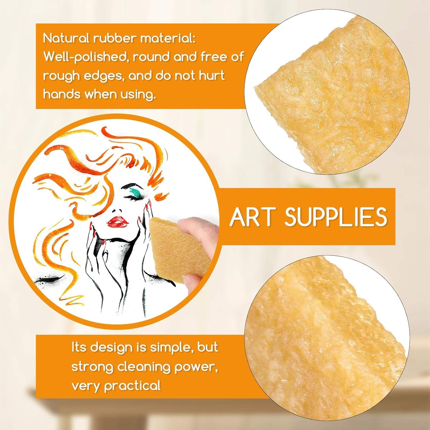 12 Pieces Glue Residue Pick up Eraser Rubber Cement Eraser Cleaning Rubber for Removing Adhesive and Residues from Paper Plastic and More - Image 3